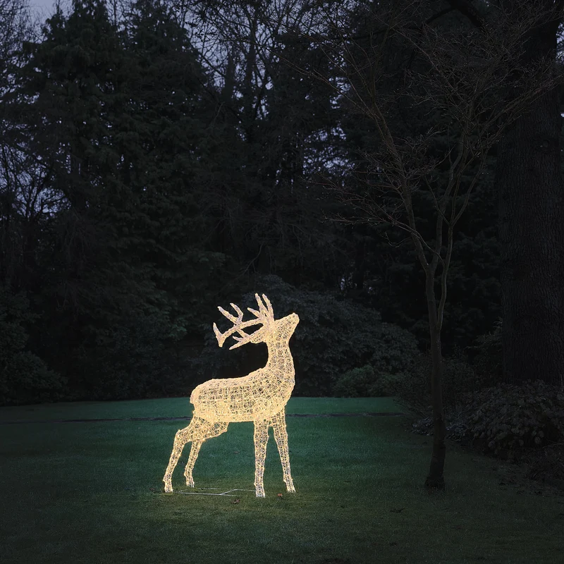 Bicolor LED-Rentier Hirsch XL Swinsty mit 450 LEDs