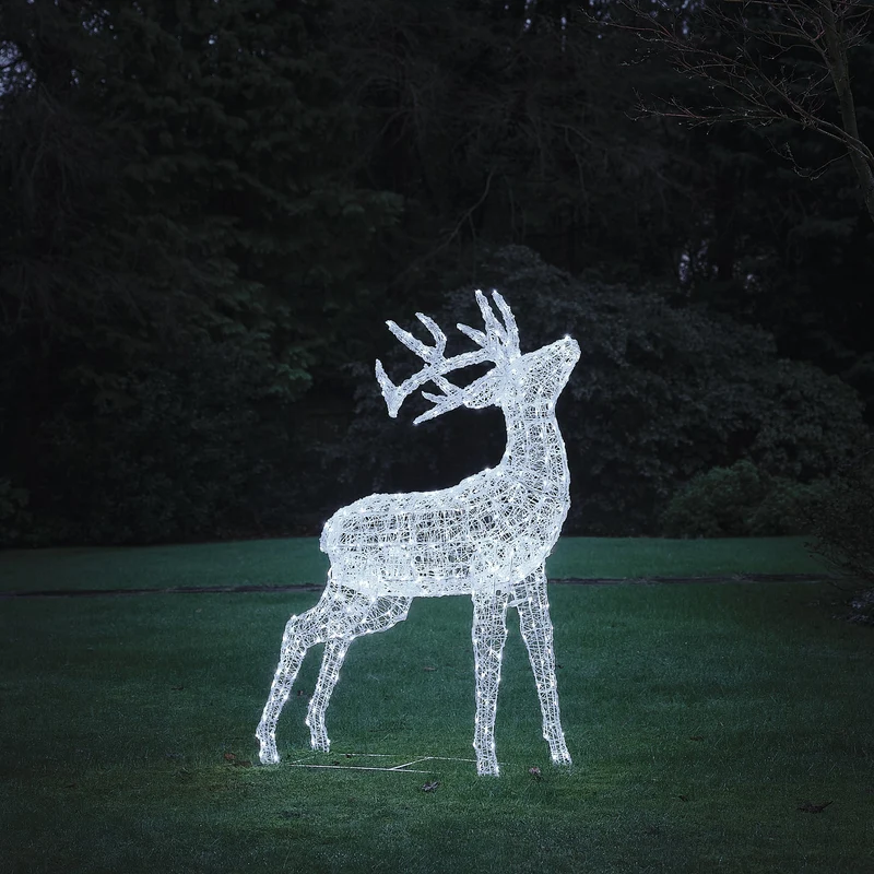 Bicolor LED-Rentier Hirsch XL Swinsty mit 450 LEDs