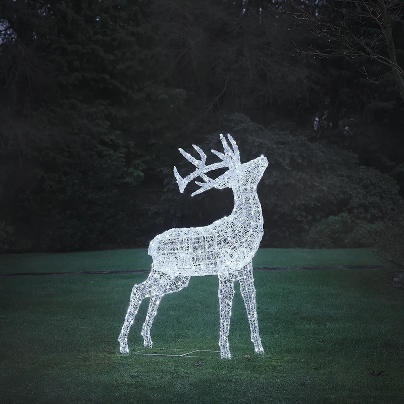Bicolor LED-Rentier Hirsch XL Swinsty mit 450 LEDs