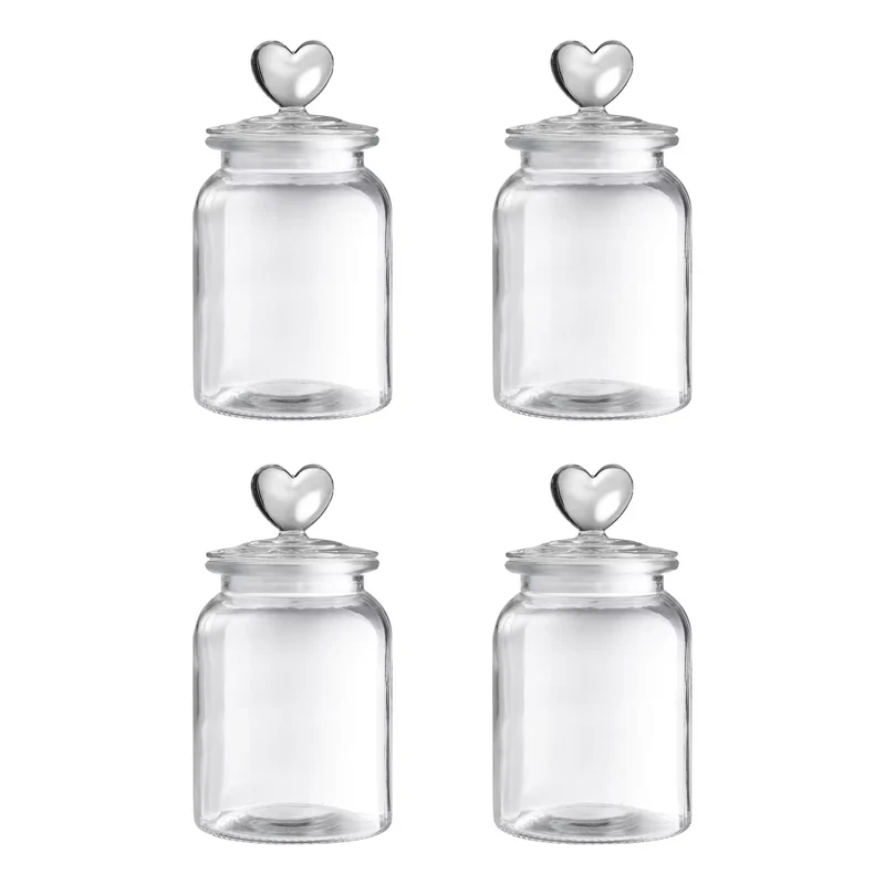 SWEET HEART Aufbewahrungsglas Herz 4er-Set