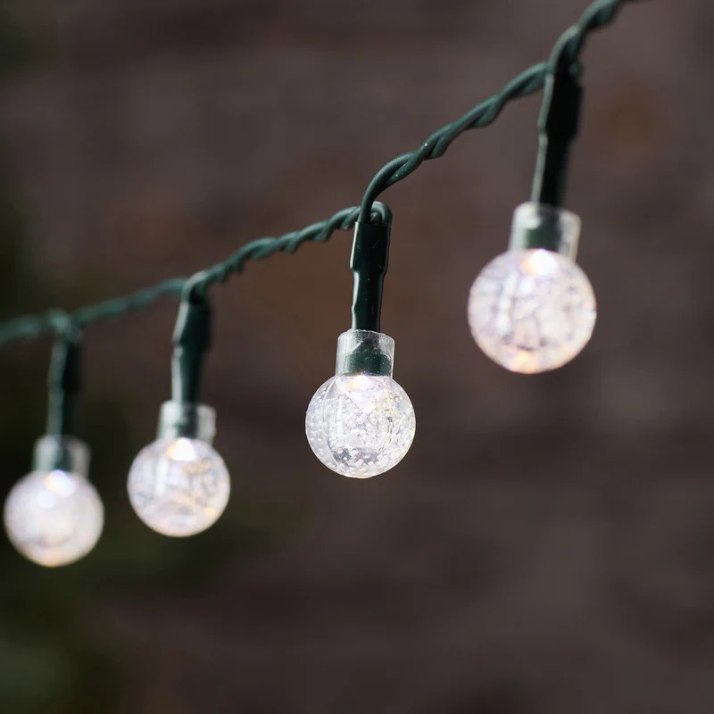 Zweifarbige LED-Lichterkette Bubble Ball mit 50 LEDs für außen