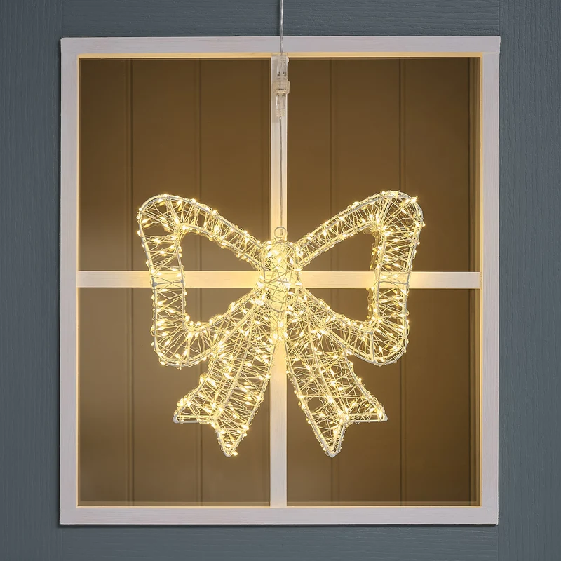 35cm Bicolor LED-Schleife außen mit 350 Mikro-LEDs