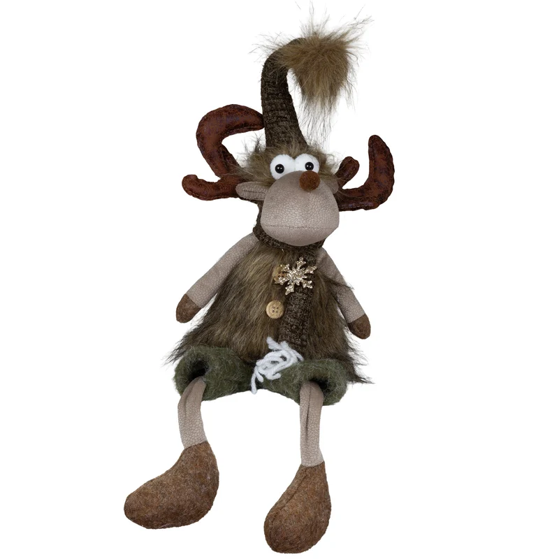 Elch 23cm (52 cm) Kantenhocker - süße Weihnachtsfigur für festliche Stimmung