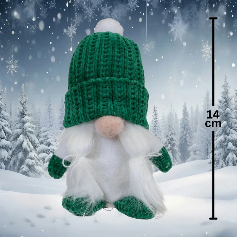Weihnachtswichtel 14 cm, 4 Designs, sitzend, 4 Stück | Weihnachtsdekoration