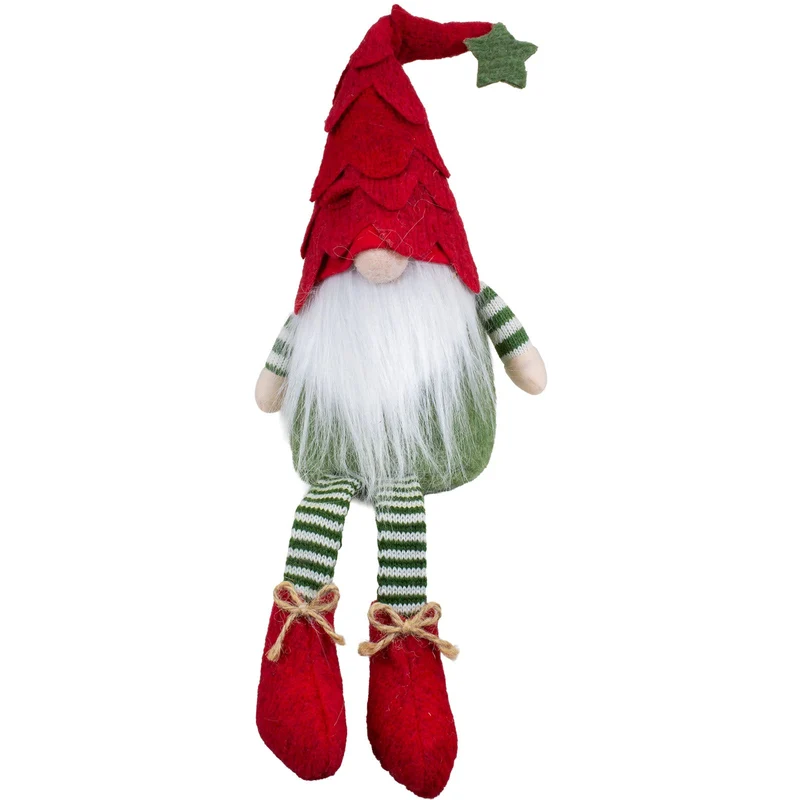 Weihnachtswichtel 30 cm Kantenhocker 2 Designs sitzend, 2 Stück | Weihnachtsdekoration