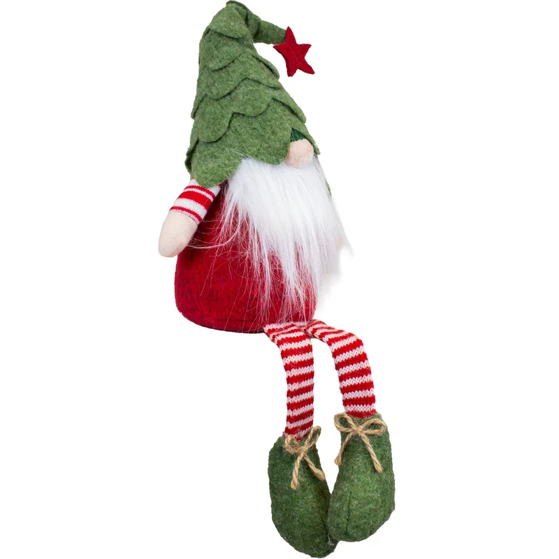 Weihnachtswichtel 30 cm Kantenhocker 2 Designs sitzend, 2 Stück | Weihnachtsdekoration
