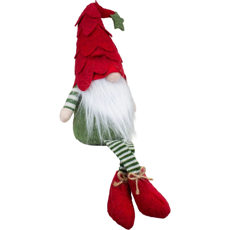 Weihnachtswichtel 30 cm Kantenhocker 2 Designs sitzend, 2 Stück | Weihnachtsdekoration