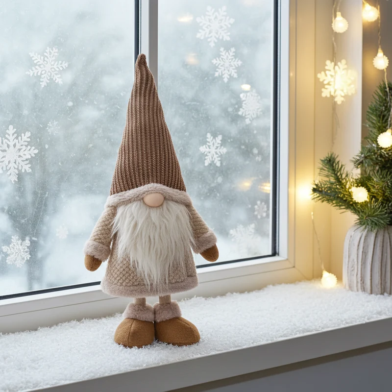 Weihnachtswichtel mit Teleskop-Beinen 64-90cm