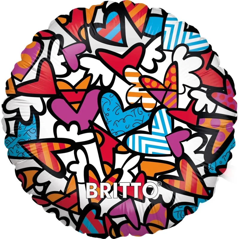 Farbiger Heliumballon „Britto“, rund, leer