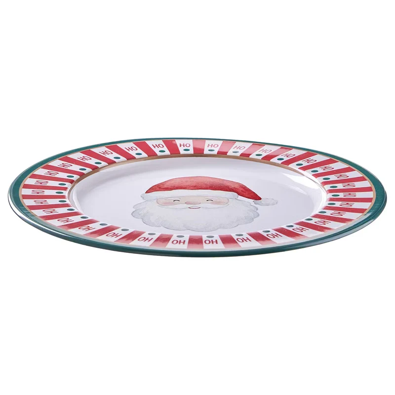 XMAS Metallteller Santa 8er-Set