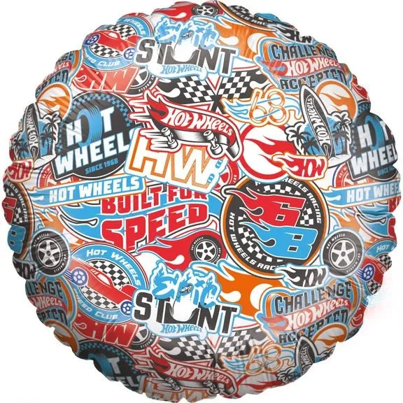 Hot Wheels Helium-Ballon, bunt, leer, 45 cm