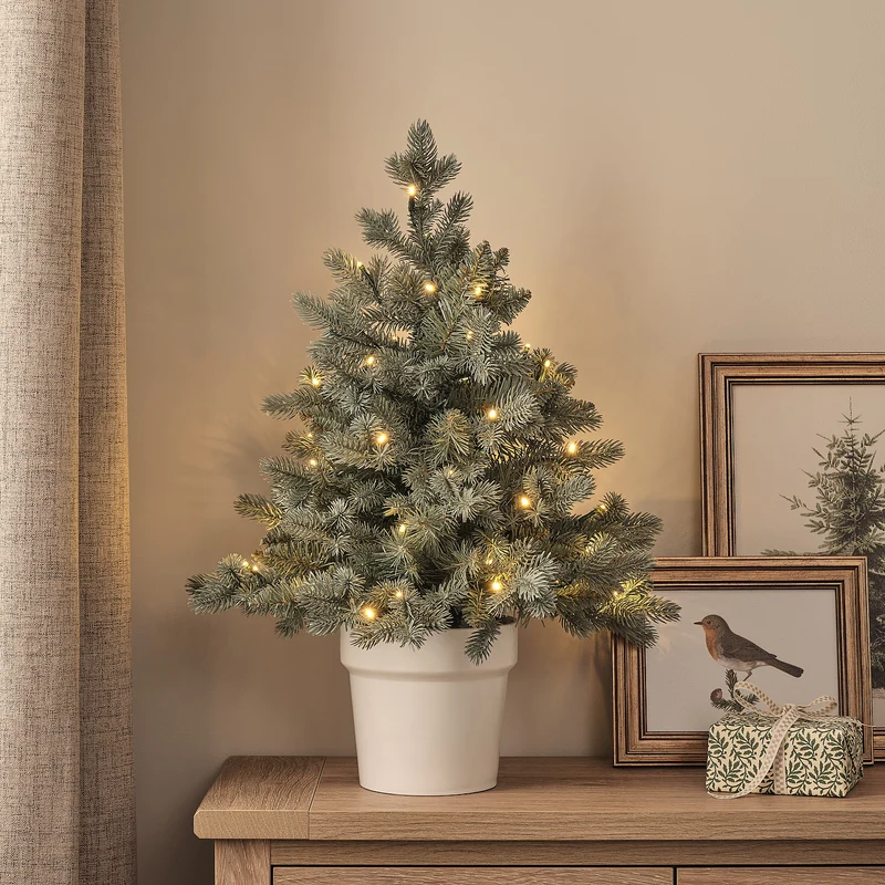 60cm LED-Weihnachtsbaum Douglasie im Topf warmweiß