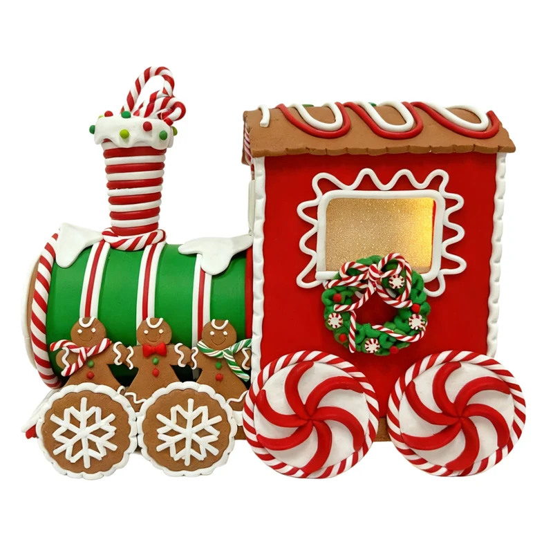 LED Lebkuchen-Lokomotive 26 cm – Leuchtende Weihnachtsexpress