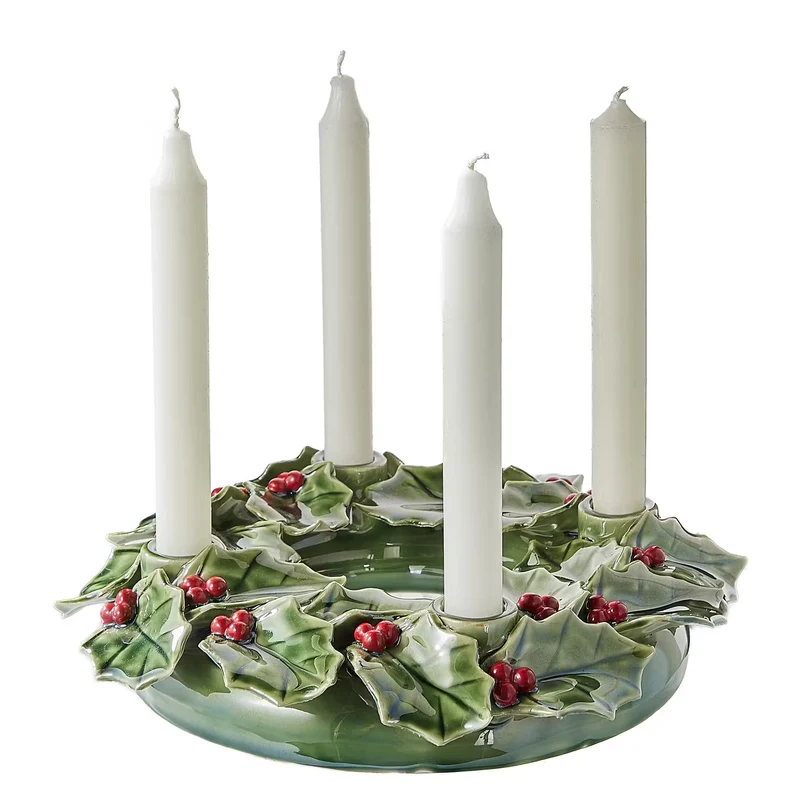 ILEX Adventskranz für 4 Stabkerzen