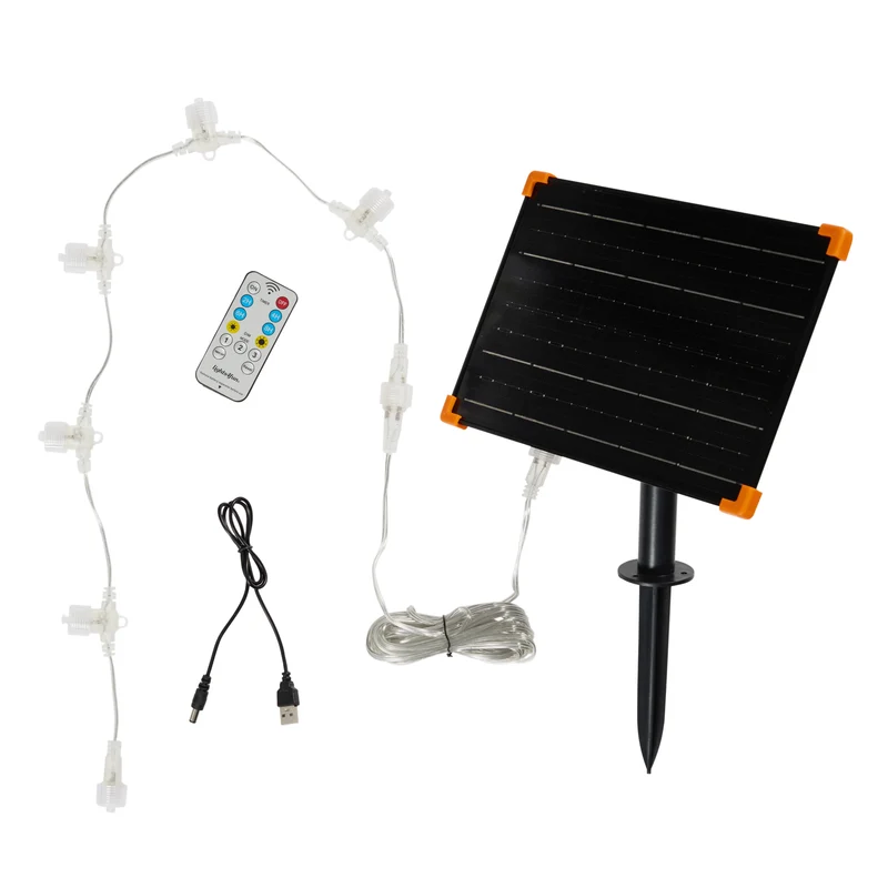 Großes Bicolor Solar-LED-Rentier-Set Arkendale mit Fernbedienung