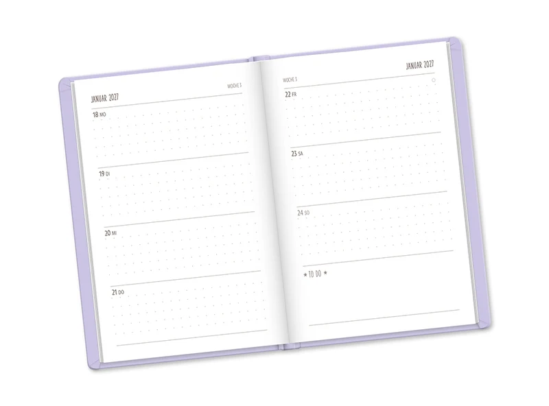 Terminplaner Lederlook 2027 Lavender