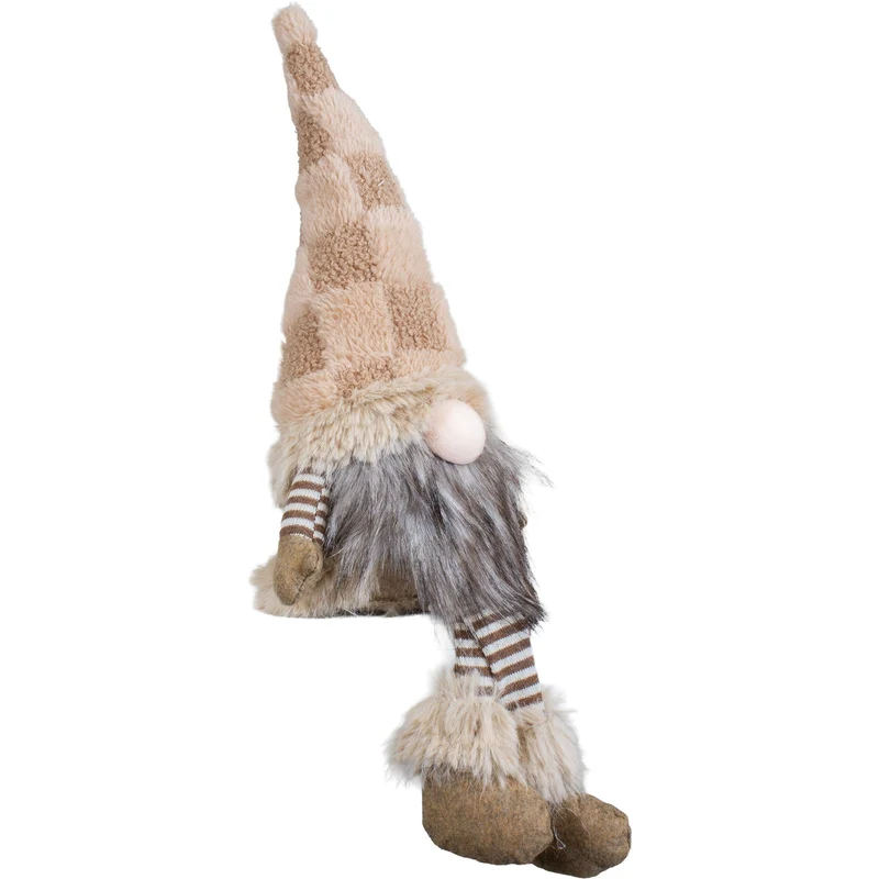 Gnom Kantenhocker 30cm(50cm) 2 Designs – Flauschiger Weihnachtswichtel im winterlichen Look