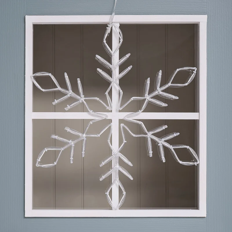 57 cm LED-Schneeflocke aus Acryl mit 128 Mikro-LEDs für den Außenbereich