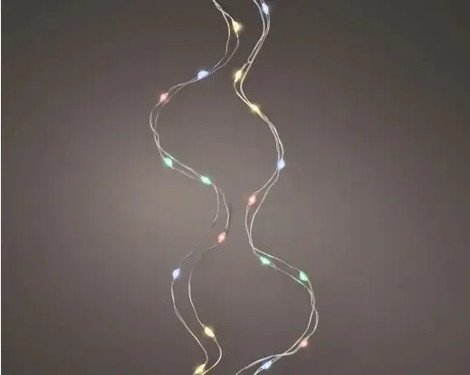 Micro LED Lichterkette bunt Batterie betrieben