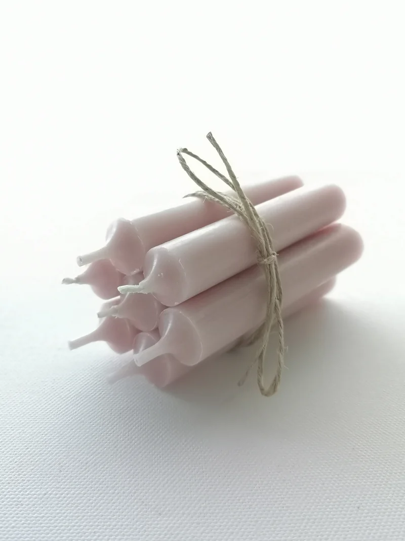 Stabkerze in Rosa 7er - Set