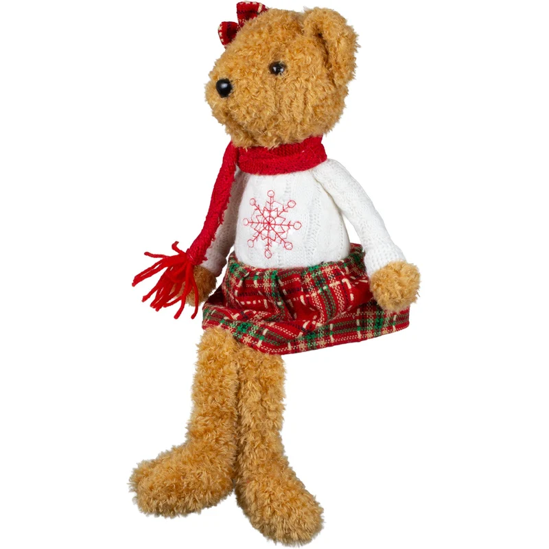 Weihnachtsbären mit Hängebeinen – 2 festliche Designs, 41 cm