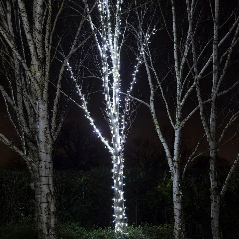 Pro Connect 5m 50er LED Lichterkette weiß koppelbar weißes Kabel IP67