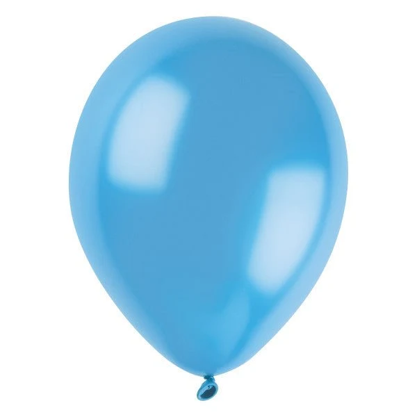 Hellblaue Perlenballons, 30 cm, 50 Stück