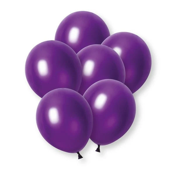 Lila Perlenballons, 30 cm, 50 Stück