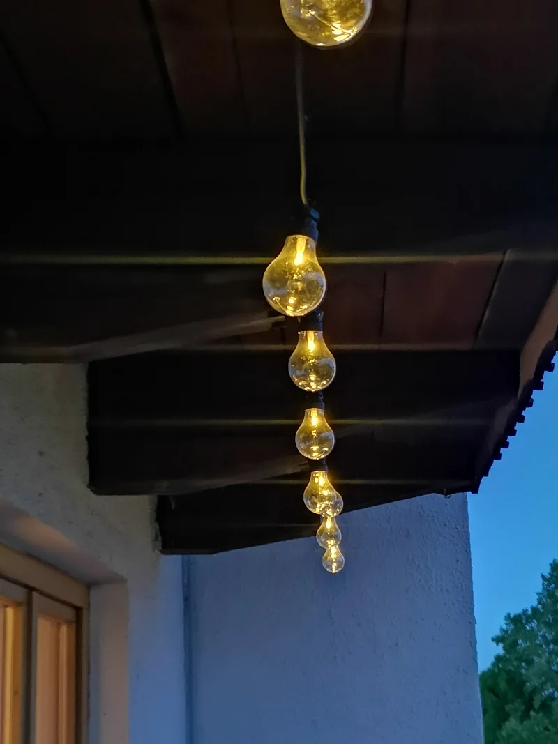 LED Solar - Lichterkette warmweiß