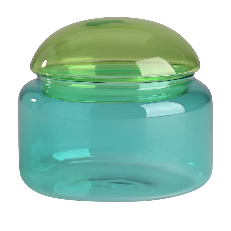 Glasdose VOILE grün-blau ø12x11cm