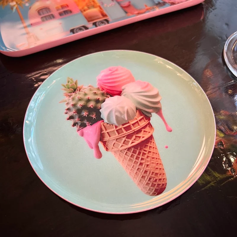 Dekotablett rund, EIS, mint ø12,7cm