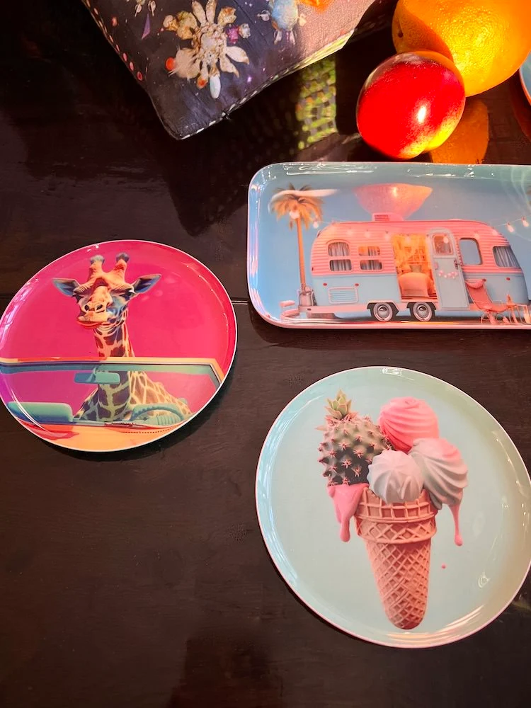 Dekotablett rund, EIS, mint ø12,7cm