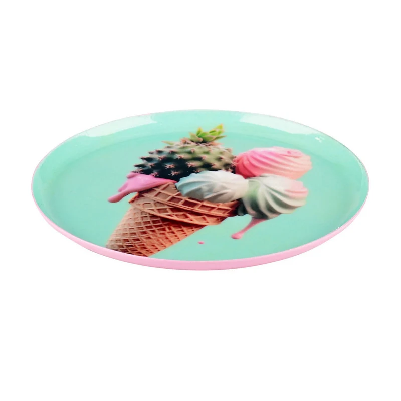 Dekotablett rund, EIS, mint ø12,7cm