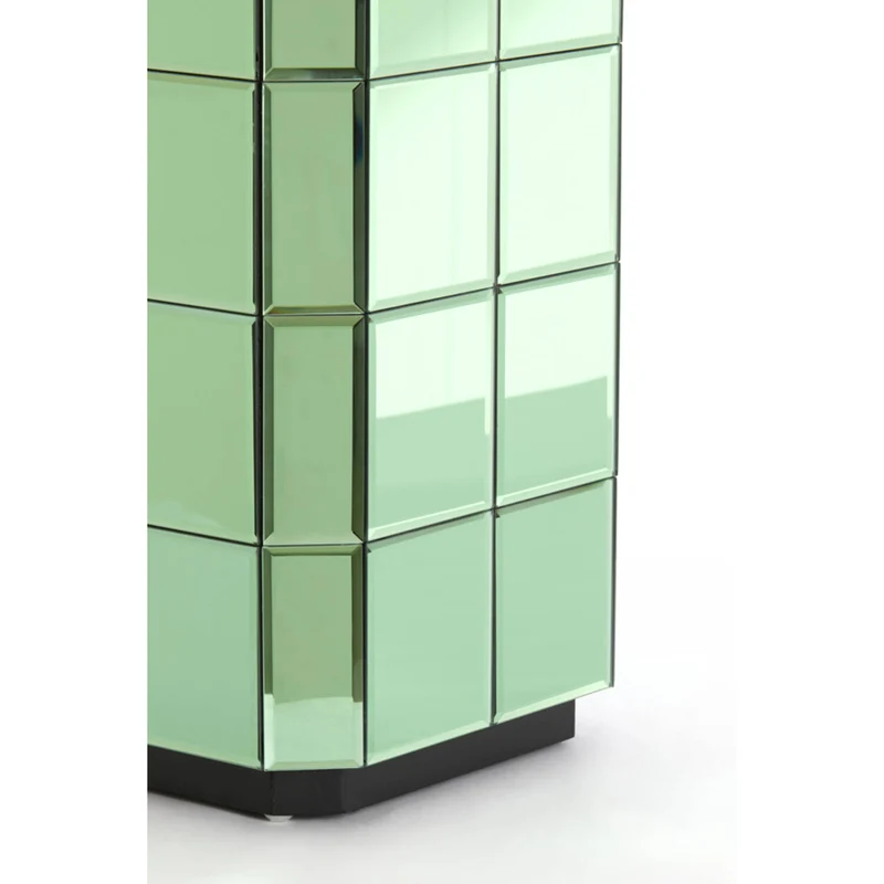 Glassäule LUCIANO - grün, 30x30x80 cm