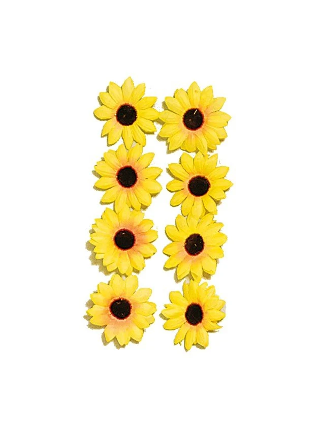 Sonnenblumen-Dekoration 4 cm, 30 Stück