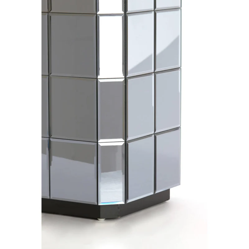 Glassäule LUCIANO - rauchgrau, 30x30x80 cm