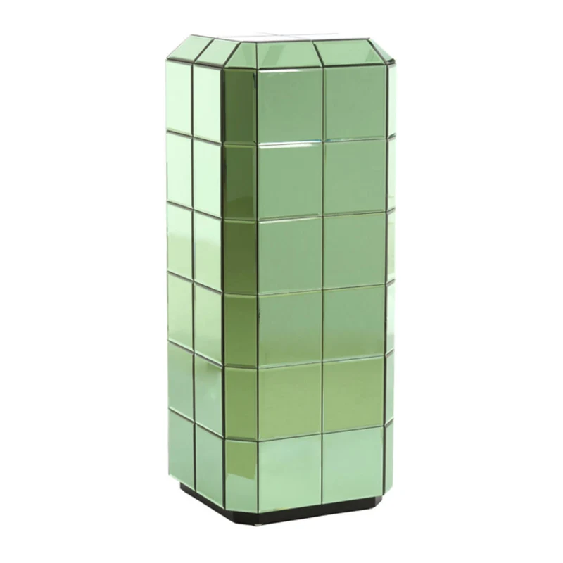 Glassäule LUCIANO - grün, 40x40x100 cm