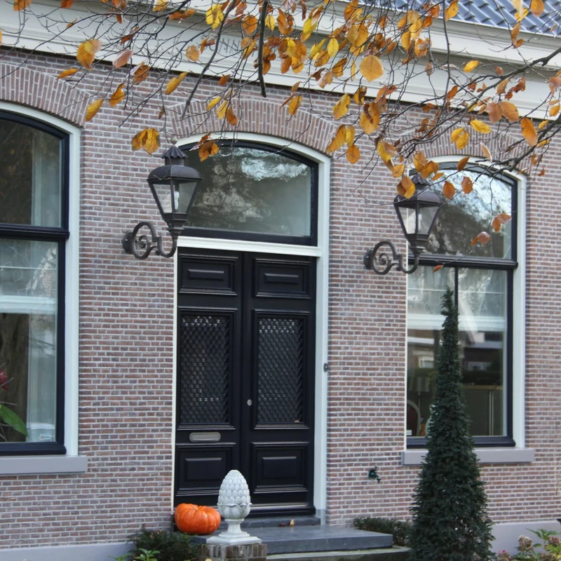 Casa Padrino Jugendstil Außenwandleuchte 33 x 76 x H. 100 cm - Bronze - Nostalgische Wetterfeste Außenleuchte