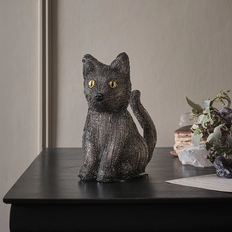 "Jet" die LED-Halloween Katze für den Außenbereich