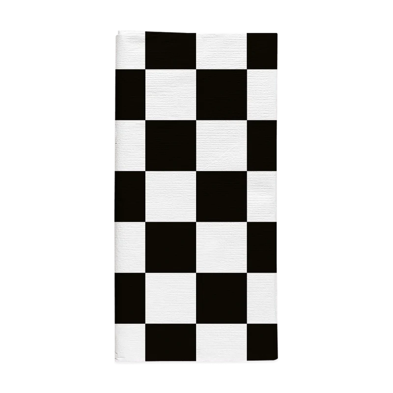 Race-Tischdecke Schwarz-Weiß 1,2 m