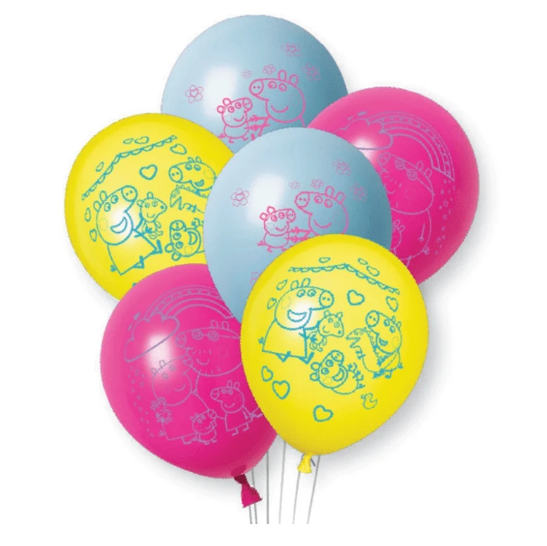 Peppa Pig Latexballons, 6 Stück