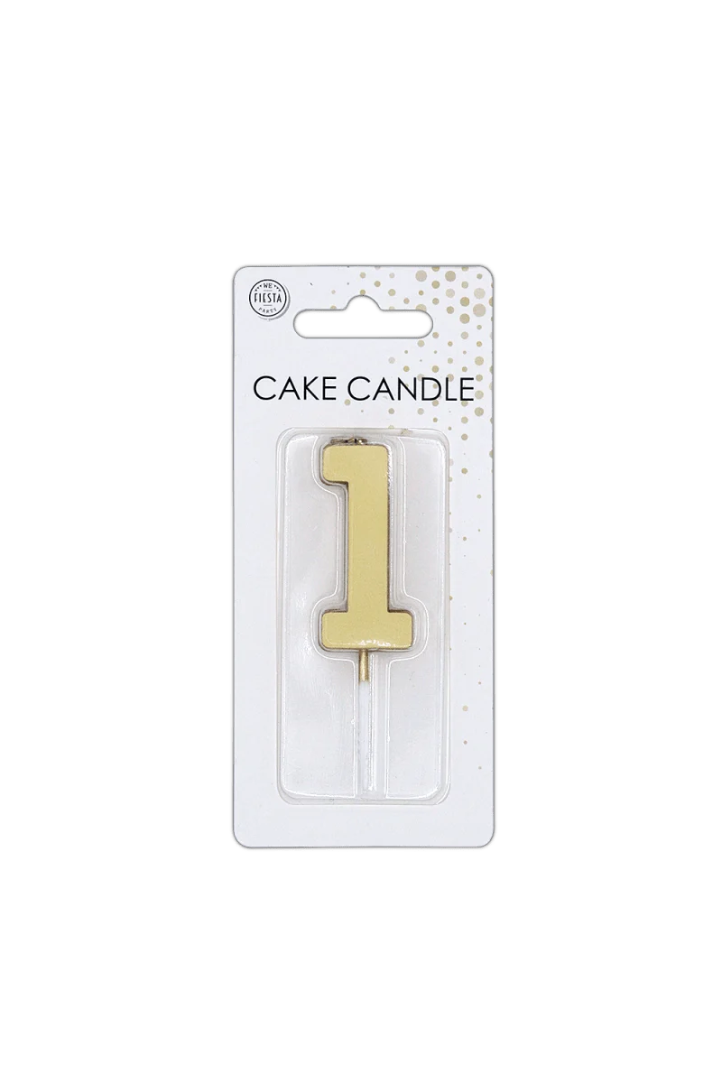 1 Kerze, Gold-Metallic, 4,5 cm