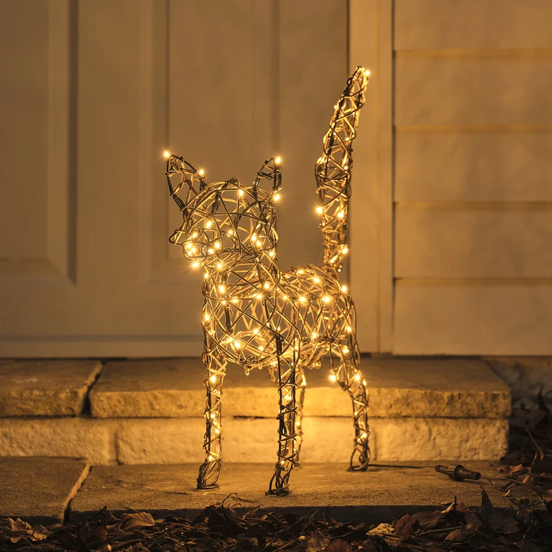 Sherwood Rattan LED-Fuchs mit 100 LEDs & Timer