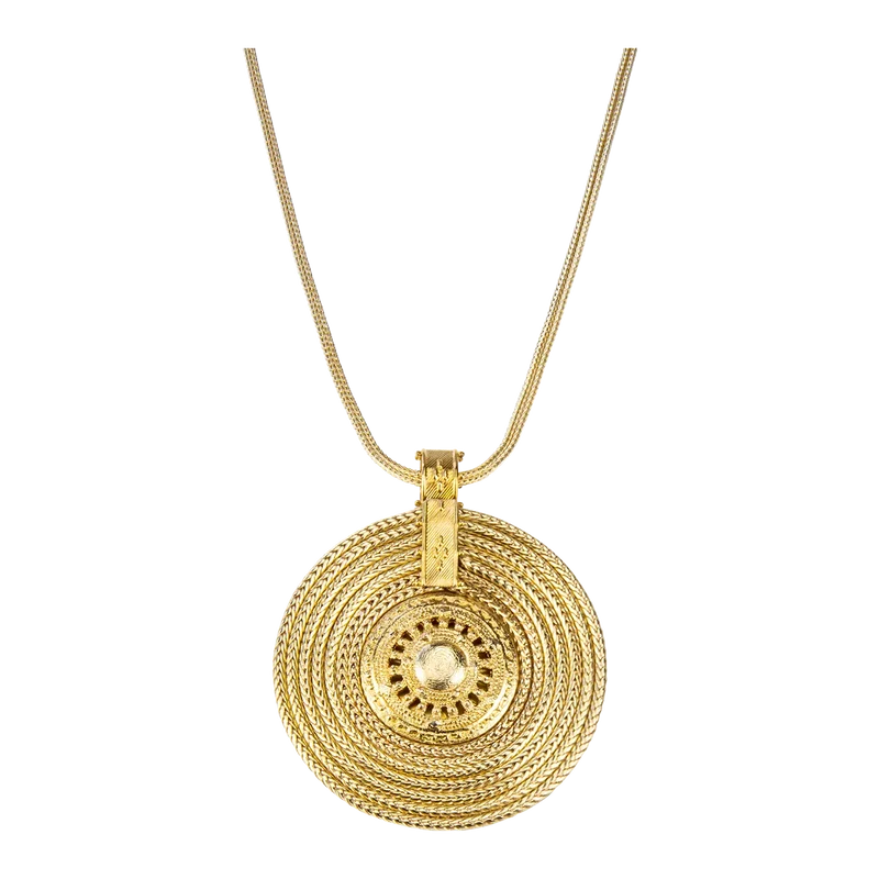 Symbolschmuck Collier Aton-Sonnenrad Gold