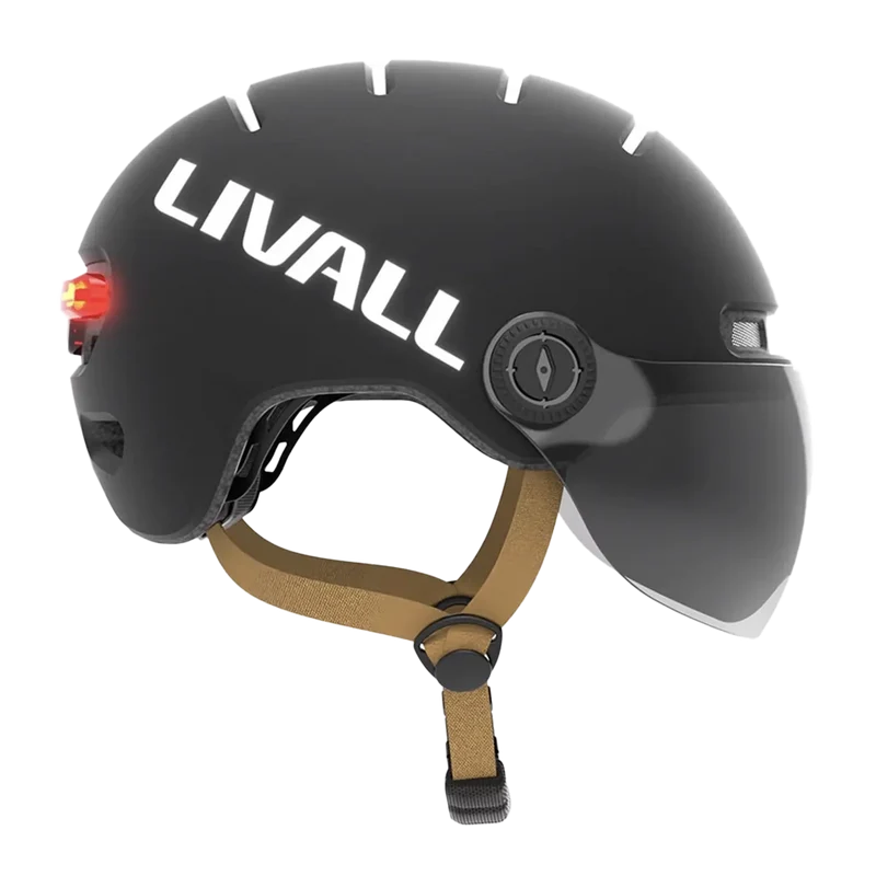 Fahrradhelm mit Visier, Bremslicht und SOS-Alarm