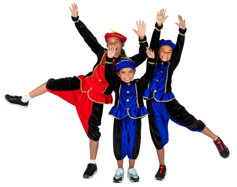 Piet-Kostüm für Kinder, rot/schwarz
