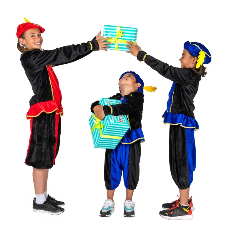 Piet-Kostüm für Kinder, blau/schwarz