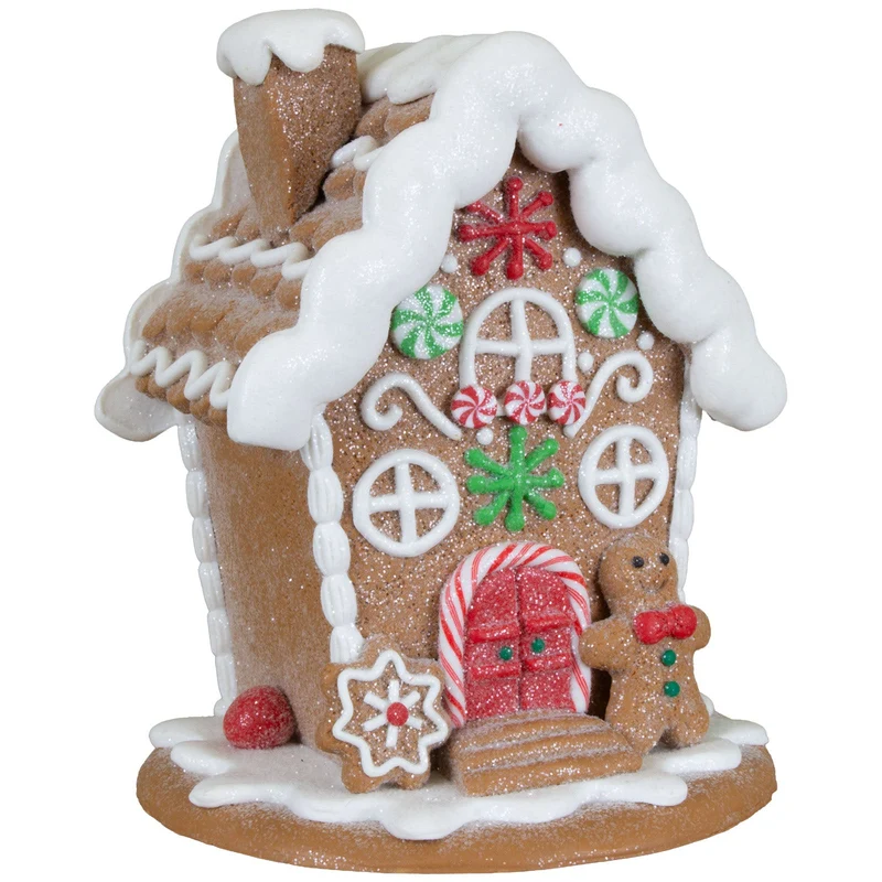 Lebkuchenhaus 14cm 2er Set - Zuckersüße Lebkuchenhäuser in 2 Designs