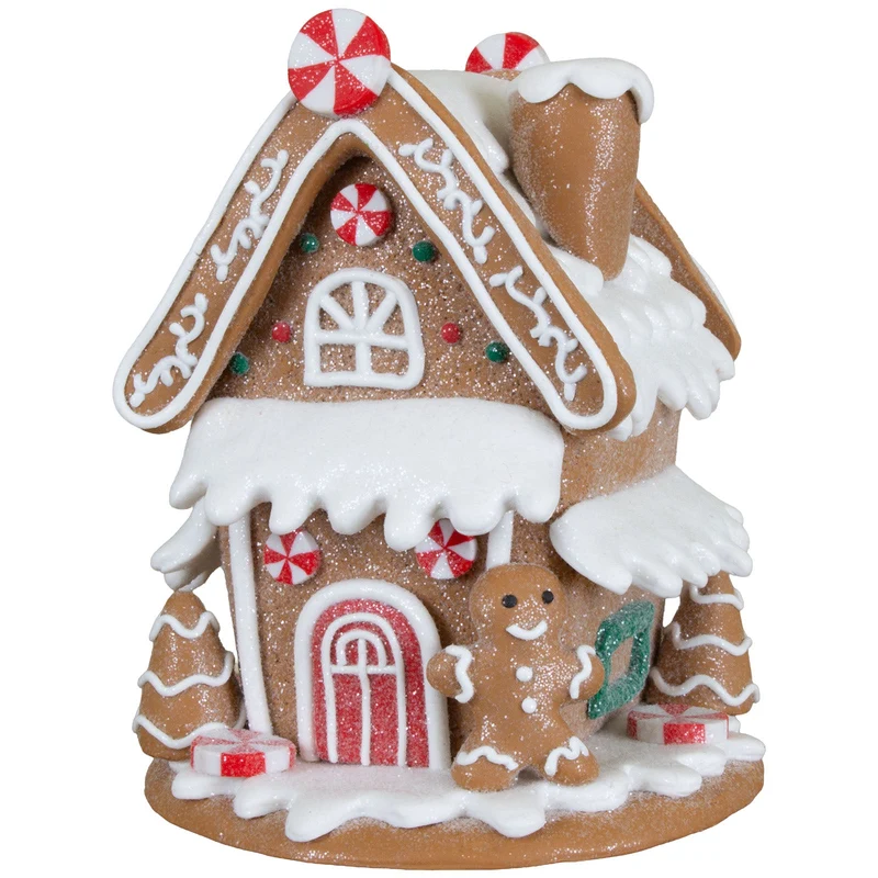 Lebkuchenhaus 14cm 2er Set - Zuckersüße Lebkuchenhäuser in 2 Designs