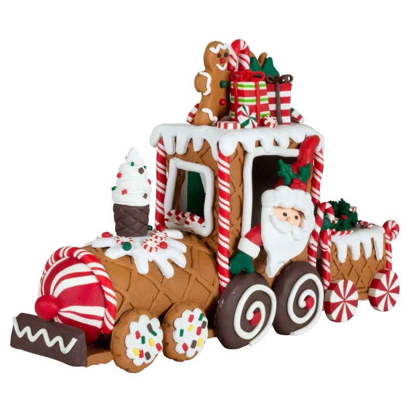 Lebkuchenzug 26cm – festlicher Weihnachtszug mit Nikolaus & Geschenken